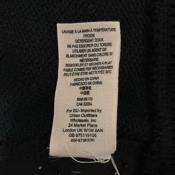 Free People MOTO Black‎ Studded Hoodie Jacket With Zipper Size Small - Picture 16 of 16